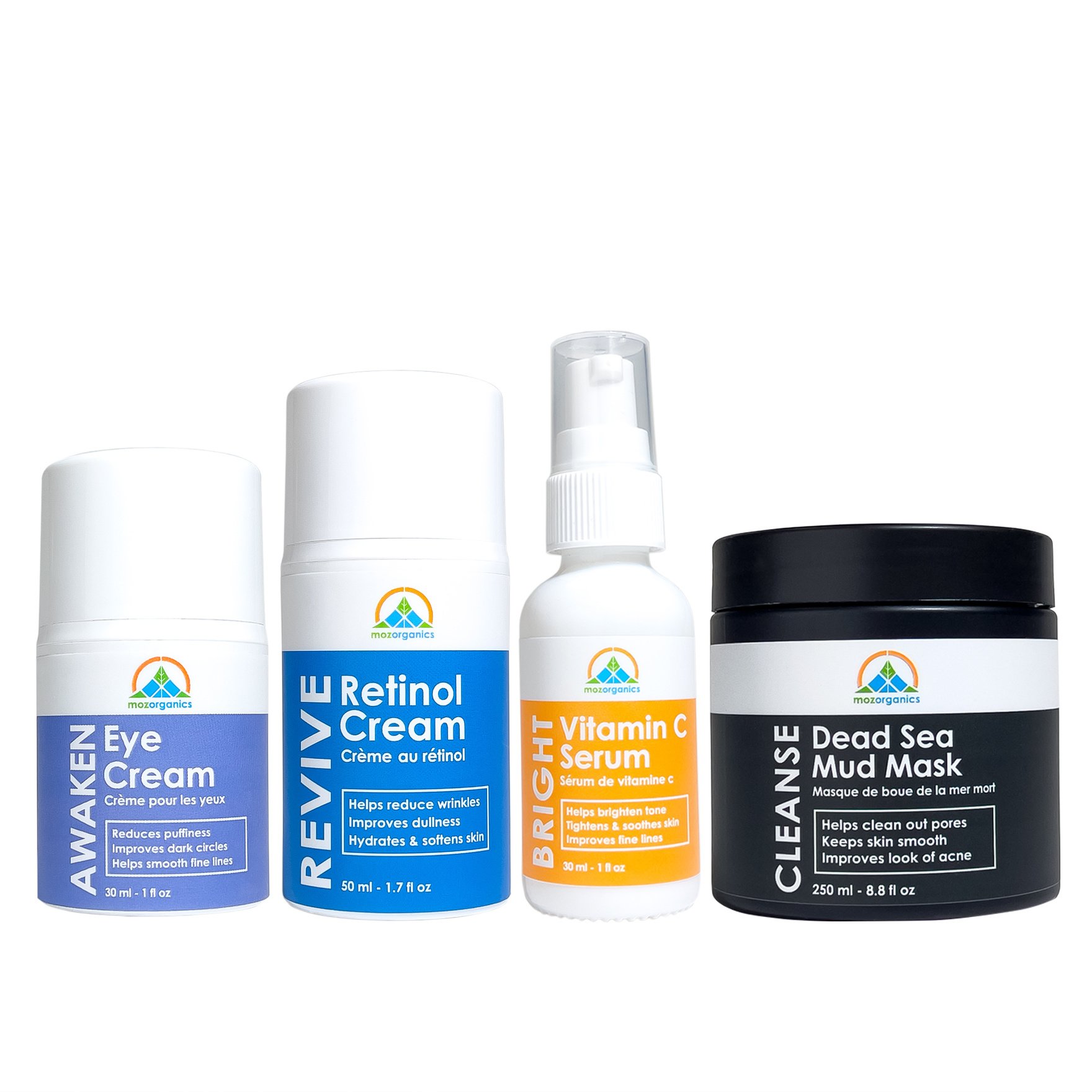 The Glow Set - Complete Skincare Routine with Dead Sea Mud Mask; Vitamin C Serum; Eye Cream; and Retinol Cream for Nourished and Healthy Skin The Glow Set - Complete Skincare Routine with Dead Sea Mud Mask; Vitamin C Serum; Eye Cream; and Retinol Cream for Nourished and Healthy Skin